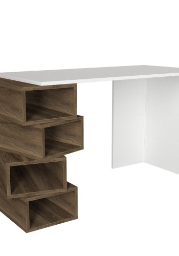 NORDVRK Jenga arbeidsbord, hvit valntt