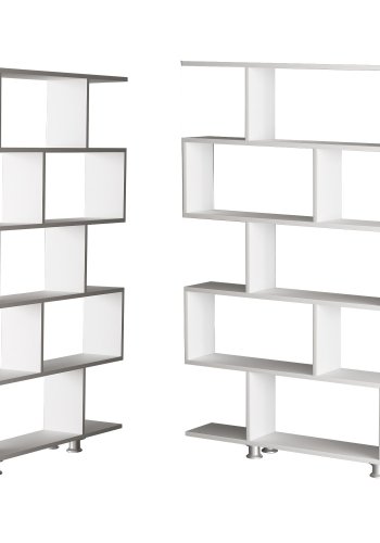 FUNZI LIVING Nilüfer Bücherregal - weißes Melamin