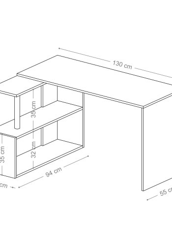 NORDVRK Gelincik arbeidsbord, hvit