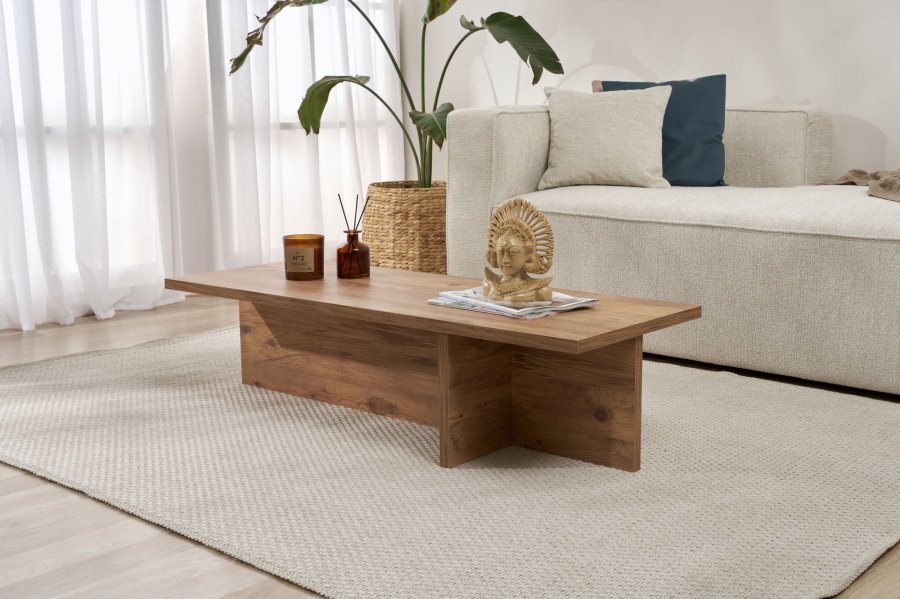 NORDVRK Harbor sofabord, rektangulr - Atlantic Pine melamin (120x45)