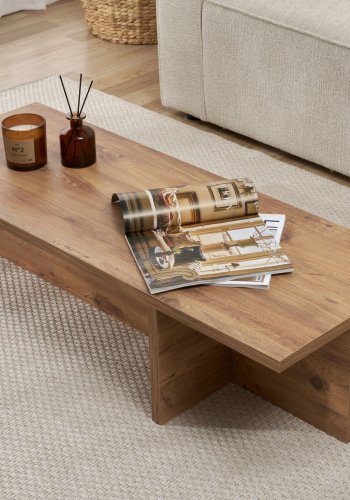 NORDVRK Harbor sofabord, rektangulr - Atlantic Pine melamin (120x45)