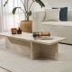 NORDVRK Harbor sofabord, rektangulr - travertin melamin (120x45)