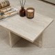 NORDVRK Harbor sofabord, rektangulr - travertin melamin (120x45)