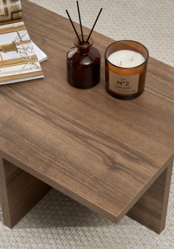 NORDVRK Harbor sofabord, rektangulr - valnd melamin (120x45)