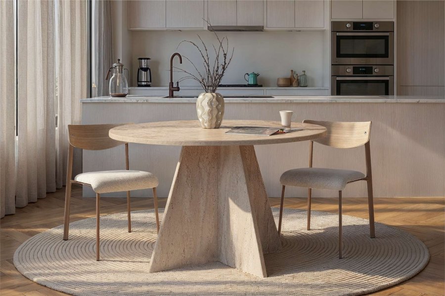 NORDV&Auml;RK Virella - Travertin spisebord