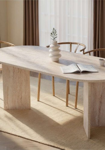 NORDV�RK Sable � Travertin spisebord