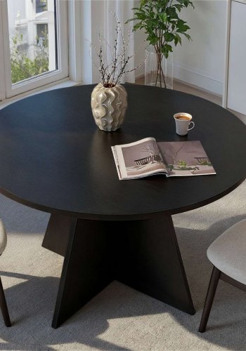 NORDV�RK Virella - Matbord i svart tr�