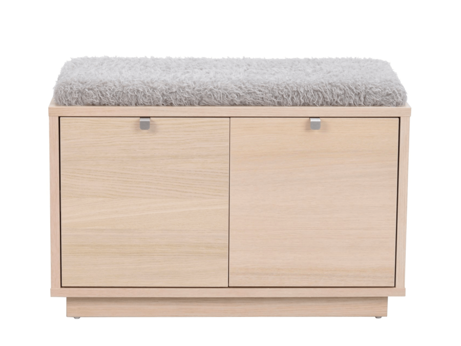 ROWICO Confetti bnk - hvidpigmenteret eg/lysegr hynde, m. 2 skuffer