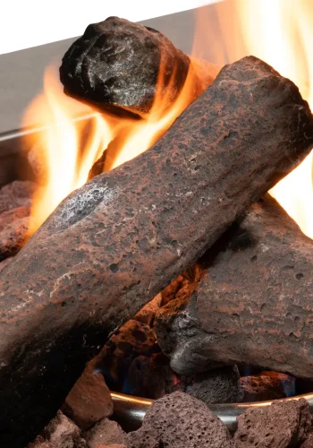 COSI FIRES Cosiburner Brennholzstücke - graue Keramik (4er-Set)