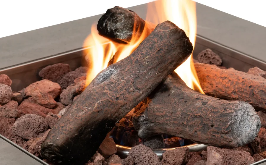 COSI FIRES Cosiburner Brennholzstücke - graue Keramik (4er-Set)