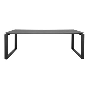 HOUSE NORDIC Denver havebord - gr nonwood og sort aluminium (220x100)