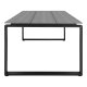 HOUSE NORDIC Denver hagebord - gr nonwood og svart aluminium (220x100)