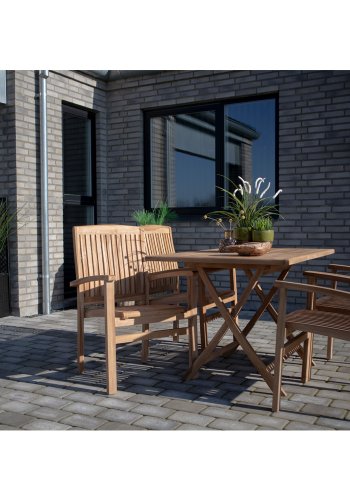 HOUSE NORDIC Oviedo spisebord - naturlig teak, rektangulrt (120x80)