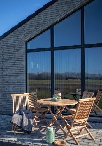 HOUSE NORDIC Oviedo spisebord - naturlig teak, rundt (100)