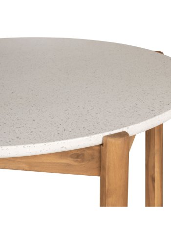 HOUSE NORDIC Terracina spisebord - Spisebord, akasie/terrazzo, naturlig, 120x76 cm
