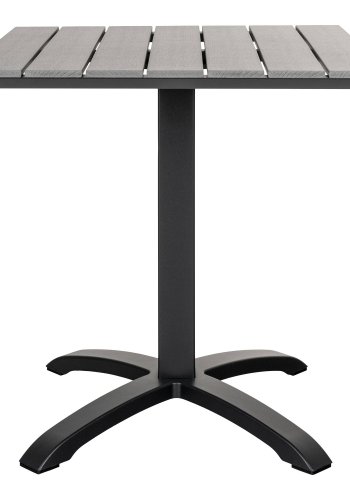 HOUSE NORDIC Chicago kafbord - Kafbord, bordplate i grtt nonwood, svarte ben 70x70x72 cm