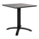 HOUSE NORDIC Chicago kafbord - Kafbord, bordplate i grtt nonwood, svarte ben 70x70x72 cm