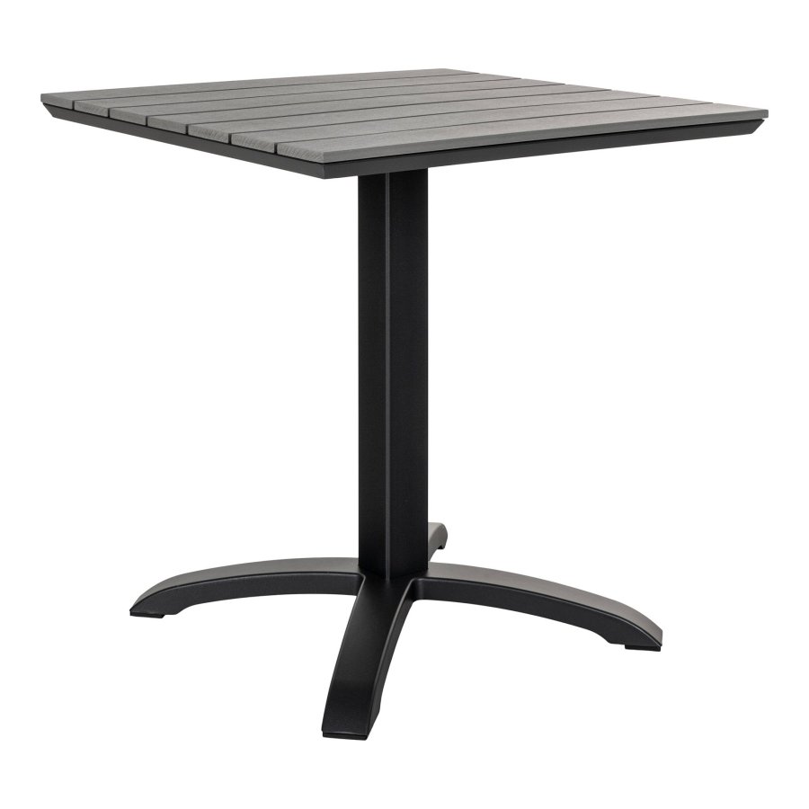 HOUSE NORDIC Chicago kafbord - Kafbord, bordplate i grtt nonwood, svarte ben 70x70x72 cm