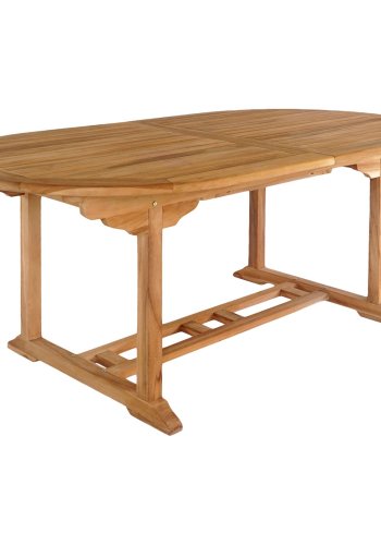 HOUSE NORDIC Salamanca hagebord, med tilleggsplate - naturlig teak (180-240x90)