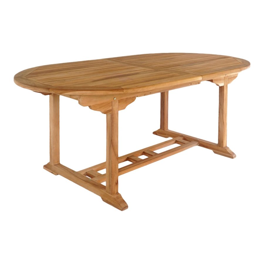 HOUSE NORDIC Salamanca hagebord, med tilleggsplate - naturlig teak (180-240x90)