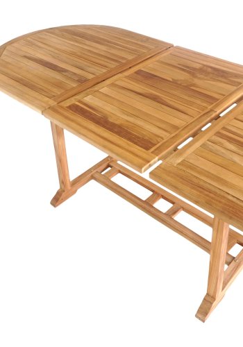 HOUSE NORDIC Salamanca hagebord, med tilleggsplate - naturlig teak (180-240x90)