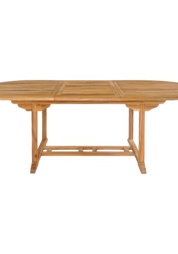 HOUSE NORDIC Salamanca hagebord, med tilleggsplate - naturlig teak (180-240x90)