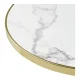 HOUSE NORDIC uteserveringsbord, rundt - hvit marmorlignende bordplate med gullkant og svart st�pejern (�60)