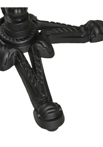 HOUSE NORDIC uteserveringsbord, firkantet - m�rkegr� bordplate i marmorlook og svart st�pejern (60x60)