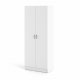 TVILUM garderobeskab, m. 2 lger og 5 hylder - hvid folie