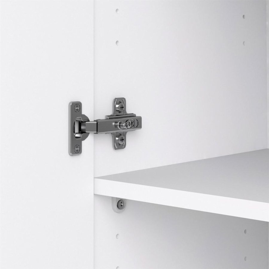 TVILUM garderobeskab, m. 2 lger og 5 hylder - hvid folie