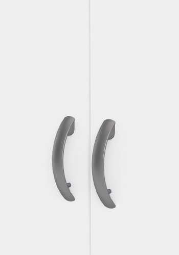 TVILUM garderobeskab, m. 2 lger og 5 hylder - hvid folie