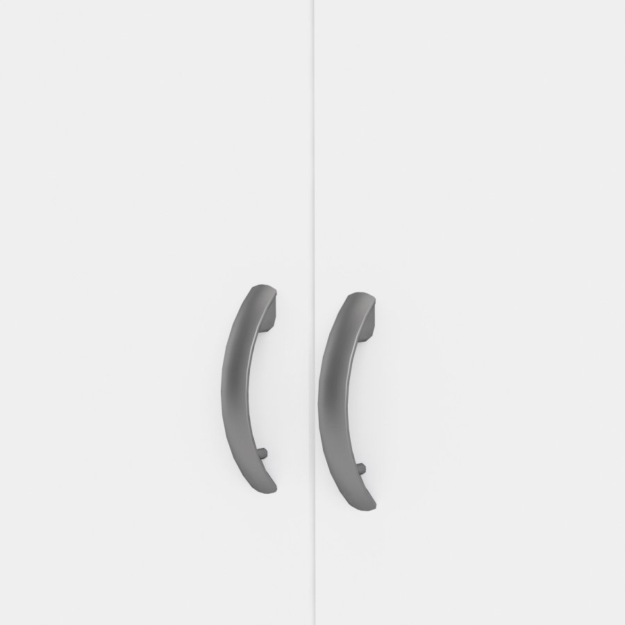 TVILUM garderobeskab, m. 2 lger og 5 hylder - hvid folie