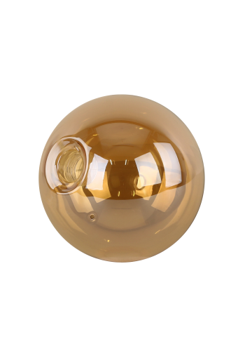 TK Tracer taklampe - gult glass og sort metall