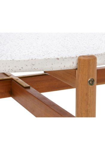 HOUSE NORDIC Terracina salongbord - Salongbord, akasie/terrazzo, naturlig<br>84,5x38,5 cm