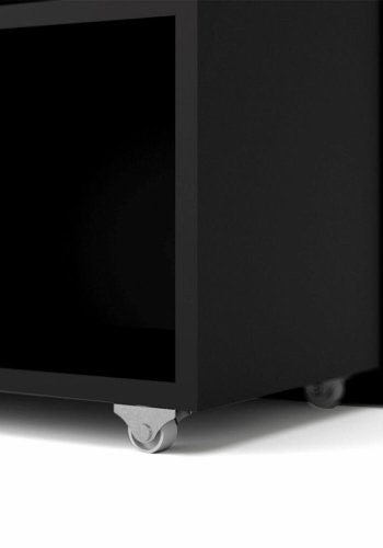 TVILUM Naia hovedgavl, m. 8 hylder - sort folie (140cm)