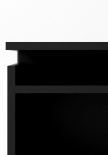 TVILUM Naia hovedgavl, m. 8 hylder - sort folie (140cm)