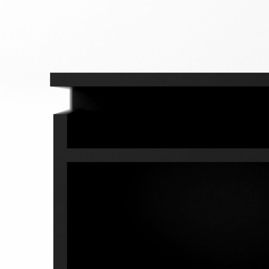 TVILUM Naia Kopfteil, mit 8 Ablagen - schwarze Folie (140cm)
