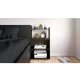 TVILUM Naia Sänggavel, med 8 Hyllplan - Svart Folie (160 cm)