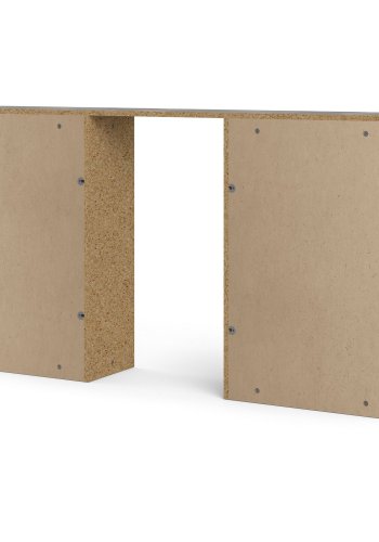 TVILUM Naia Kopfteil, m. 8 Regalen - graue und weiße Folie (140cm)