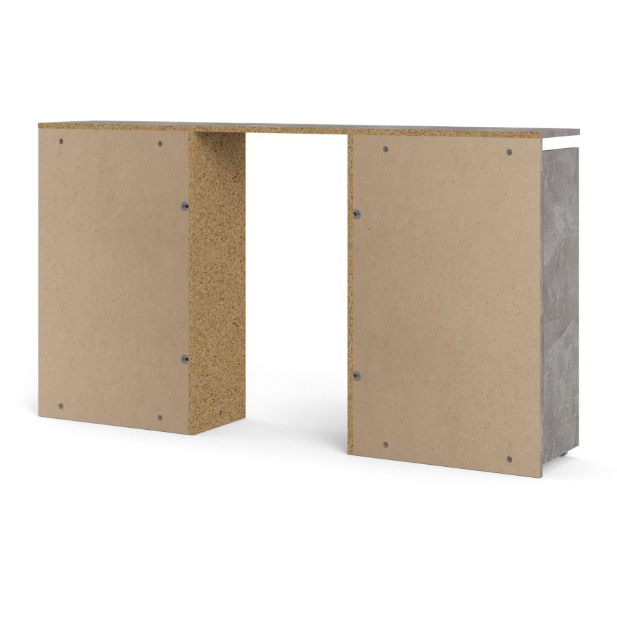 TVILUM Naia Kopfteil, m. 8 Regalen - graue und weiße Folie (140cm)