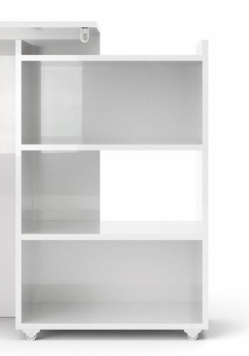 TVILUM Naia hovedgavl, m. 8 hylder - hvid sp�nplade (140cm)