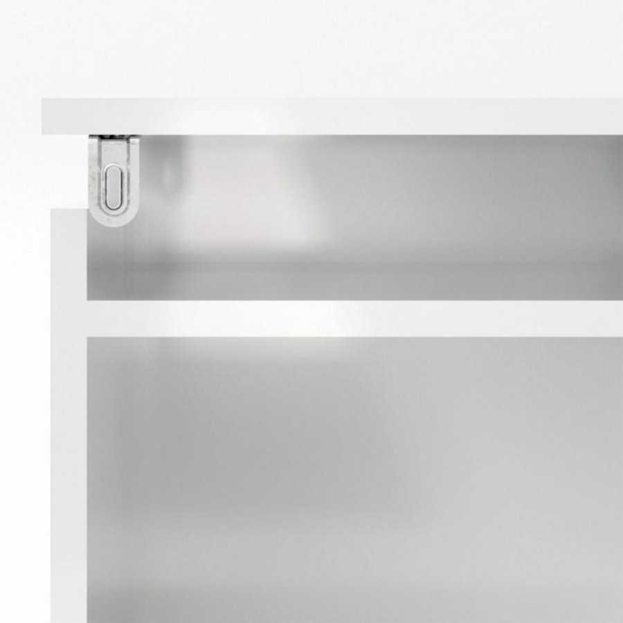 TVILUM Naia Kopfteil, m. 8 Regale – weiße Spanplatte (140 cm)