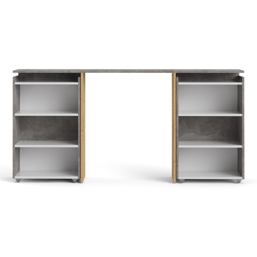 TVILUM Naia Kopfteil, m. mit Stauraum - graue Folie und Spanplatte (160cm)