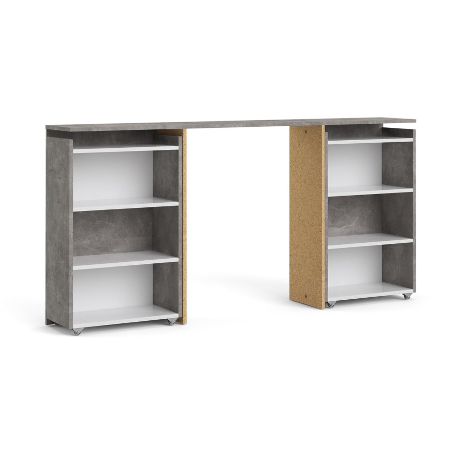 TVILUM Naia Kopfteil, m. mit Stauraum - graue Folie und Spanplatte (160cm)