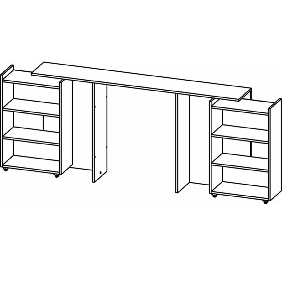 TVILUM Naia Kopfteil, m. mit Stauraum - graue Folie und Spanplatte (160cm)