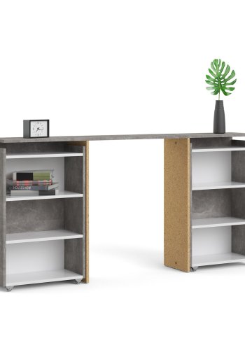 TVILUM Naia Kopfteil, m. mit Stauraum - graue Folie und Spanplatte (160cm)