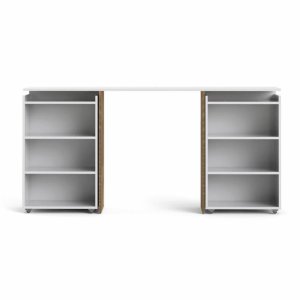 TVILUM Naia hovedgavl, m. 8 hylder - hvid spnplade (160cm)