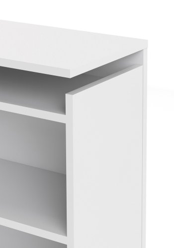 TVILUM Naia Kopfteil, mit 8 Regalen - weiße Spanplatte (160cm)