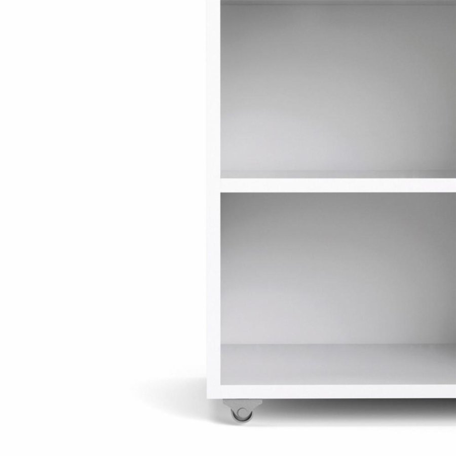 TVILUM Naia Kopfteil, mit 8 Regalen - weiße Spanplatte (160cm)