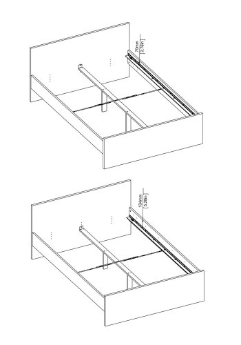 TVILUM Naia sengeramme - hvit hyglans (140x200)